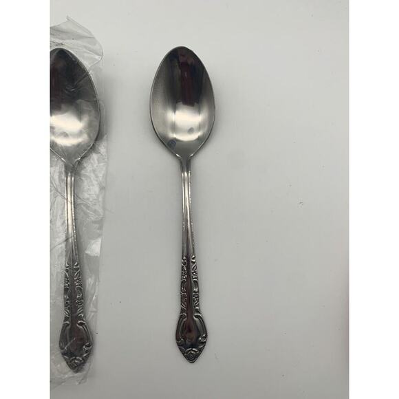 Vintage New Old Stock Orleans Silver Stainless Korea Lot Of 6 Teaspoons - Picture 3 of 7